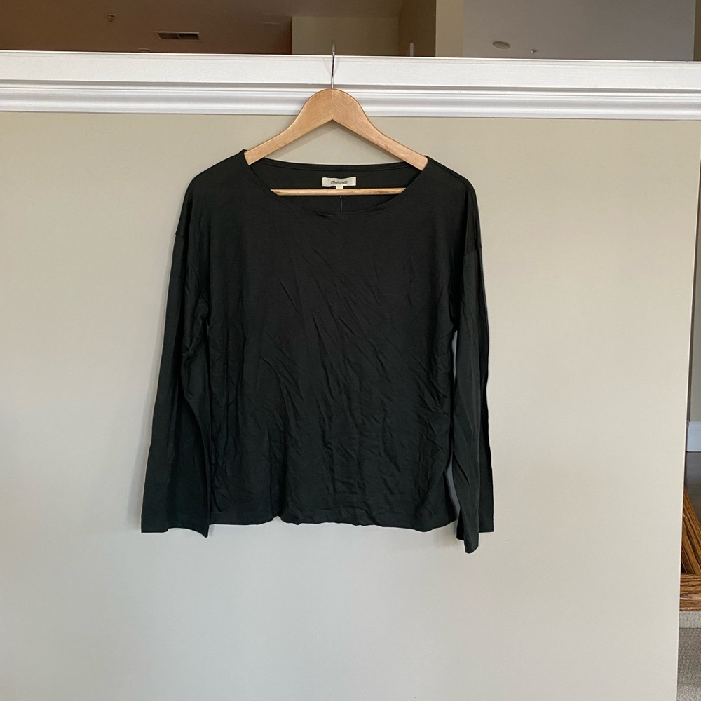 Madewell Dark Green Long Sleeve Tee